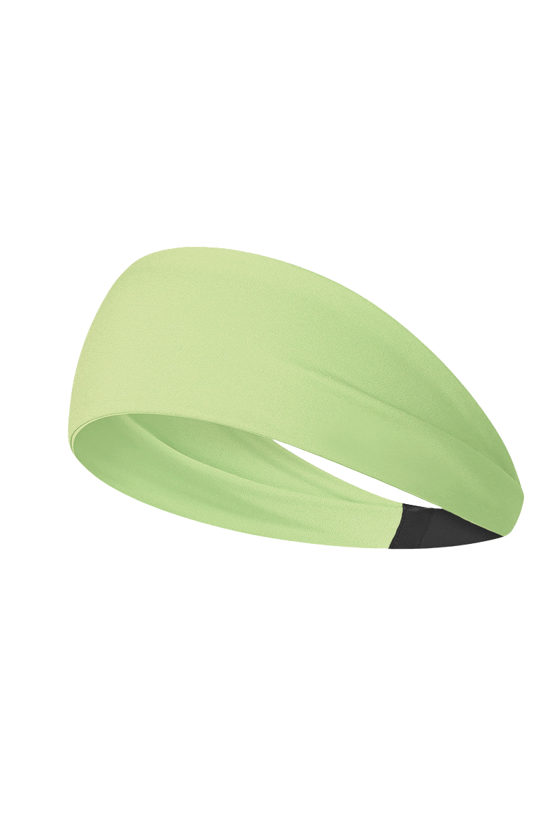 Women's exercise sweat-absorbing headband.