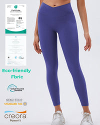 Women Eco-Friendly Recycled Fabric V Hundred Slimming High Waisted Tummy Tightening Exercise Running Fitness Yoga Leggings