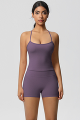 Women Workout Set: Quick Dry Sports Bra + High Waist Shorts