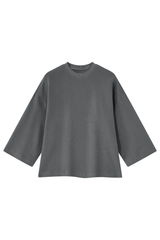 Men's Drop Shoulder Loose Crew Neck Waffle Knit T-shirt