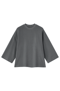 Men's Drop Shoulder Loose Crew Neck Waffle Knit T-shirt