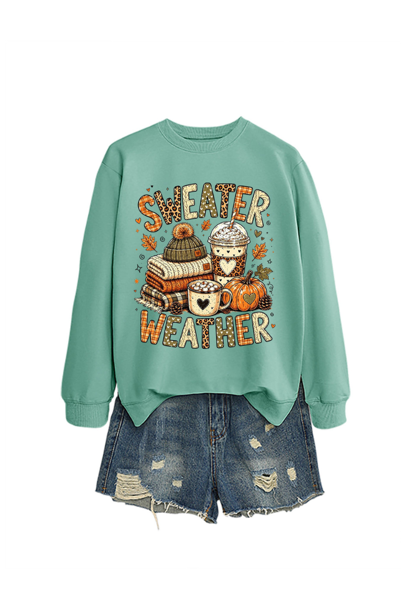 Women's Fall Christmas Cute Pumpkin Letter Print Pullover