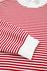 Women's Loungewear Sets:Striped Mock Neck Sweatshirt &Shorts