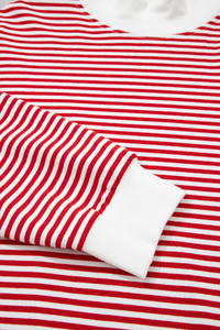 Women's Loungewear Sets:Striped Mock Neck Sweatshirt &Shorts