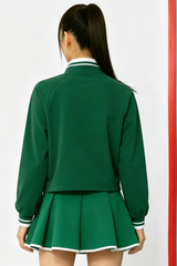 Women's Fall Tennis Set:Quarter Zip Sweatshirts And Skirts