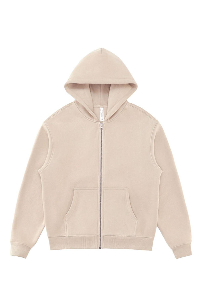 Unisex Fall 350G  Fleece Zip Up Relaxed  Solid Jacket