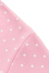 Unisex Fall Cozy Fleece Polka Dot Mockneck Sweatshirt