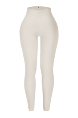 Women High-Waist Ribbed High-Waist Leggings