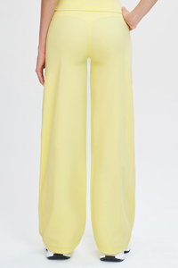 Women's High Waist V-Seam Butt Lifting Draped Wide Leg Pants