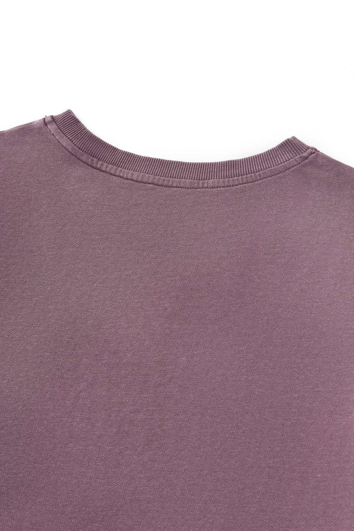 Women's 100% Cotton Washed Cropped Patchwork Cut Sweatshirt