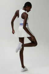 Sports & Fitness V-neck quick-drying tennis skirt two-piece set