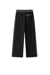 Women's Fall 100% Cotton Contrast-Stitch Caual Sweatpants