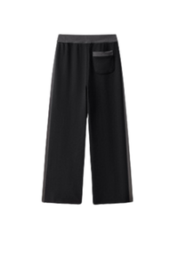 Women's Fall 100% Cotton Contrast-Stitch Caual Sweatpants