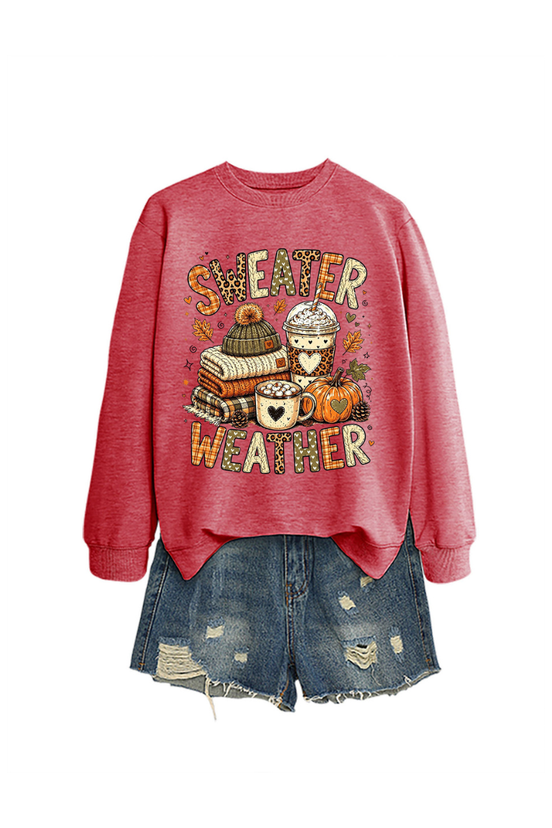 Women's Fall Christmas Cute Pumpkin Letter Print Pullover