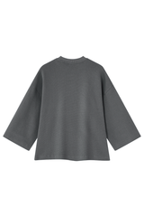 Men's Drop Shoulder Loose Crew Neck Waffle Knit T-shirt