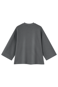Men's Drop Shoulder Loose Crew Neck Waffle Knit T-shirt