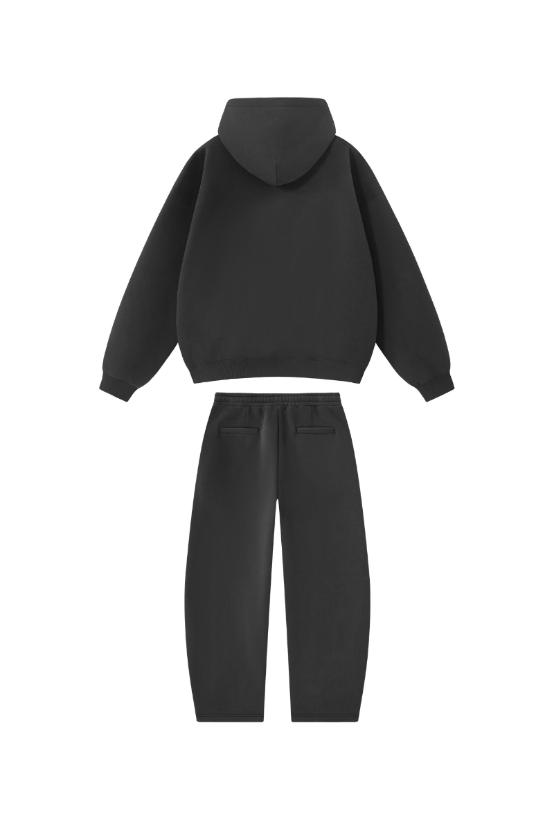Unisex Fall Fleece Hoodie & Wide Leg Sweatpants Casual Set