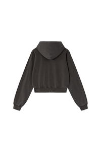 Women's Fall Snowflake Campus Cropped Zip Up Hooded Jacket