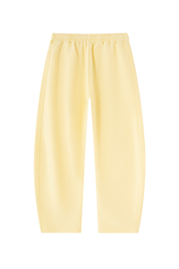 Unisex Fall Fleece Elastic Waist Curved Wide Leg Sweatpants