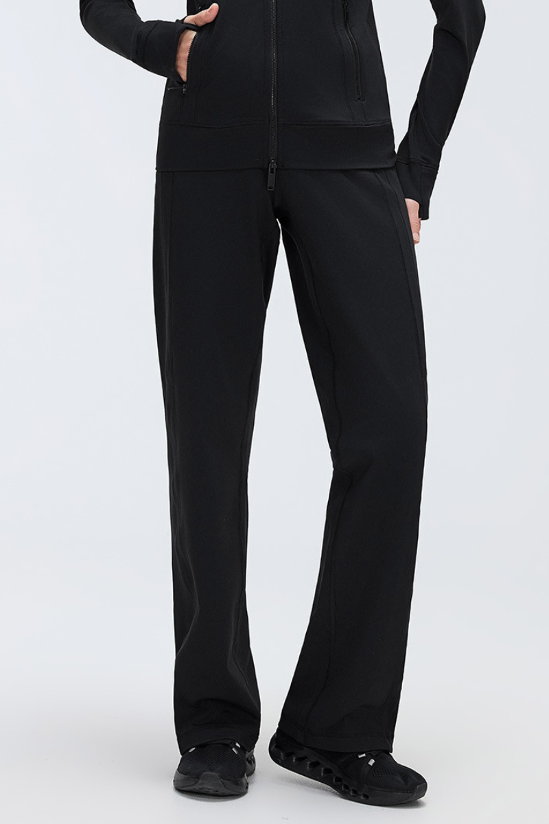 Women's Fall Double Side Stripes Relaxed Straight Leg Pants