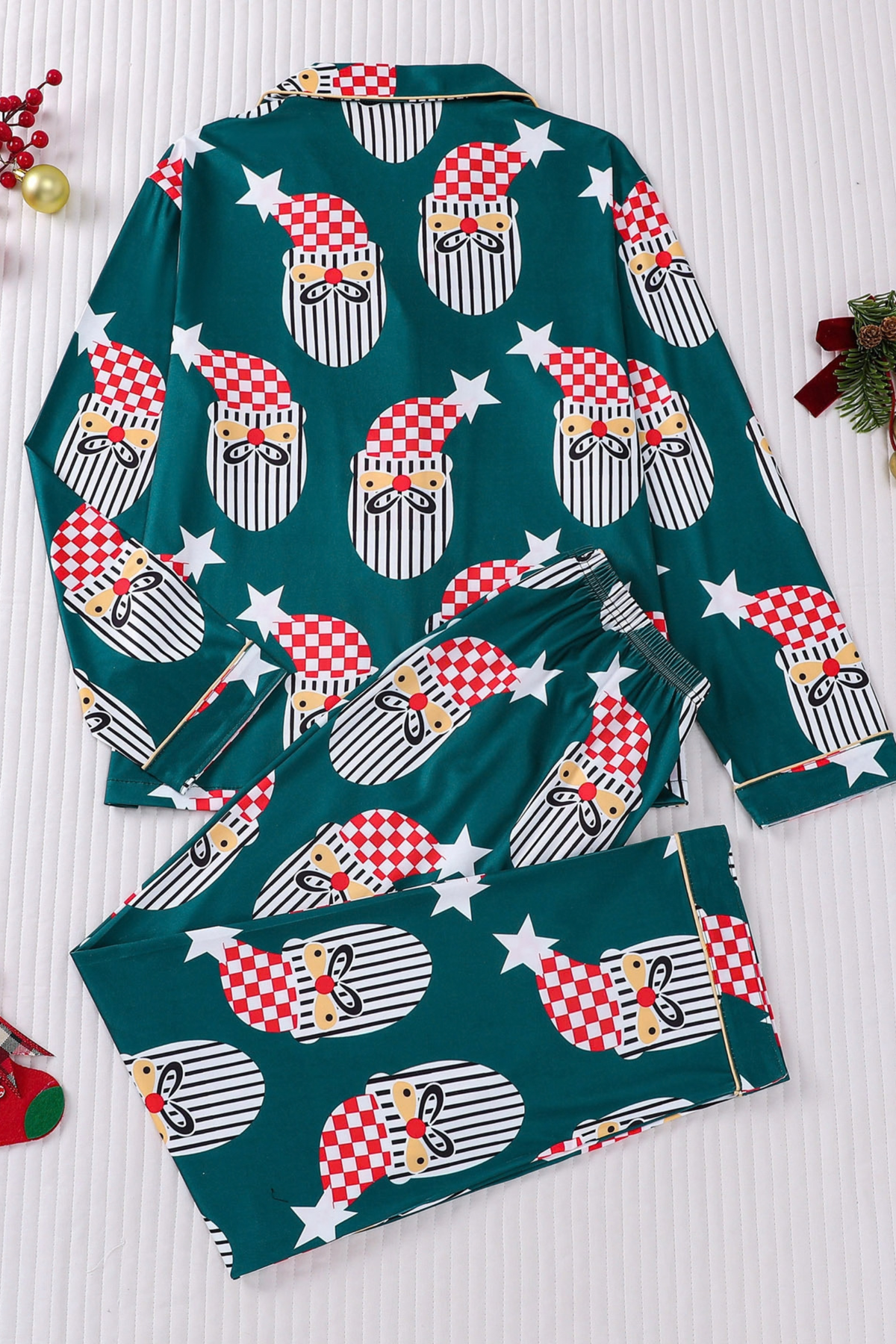Women's Christmas Tree Printed Christmas Pajama Set