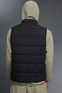 Men Lightweight Windproof Quilted Stand Collar Vest Jacket