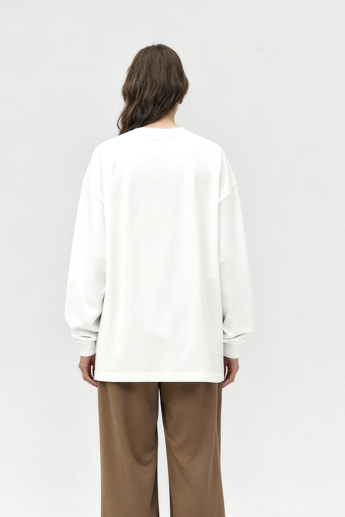 Men/Women Unisex Heavyweight 305G Cotton Retro Long Sleeve Tee