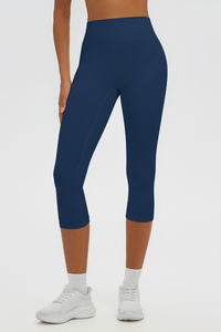 Women's Athletic Brushed High Waist Capri Yoga Leggings