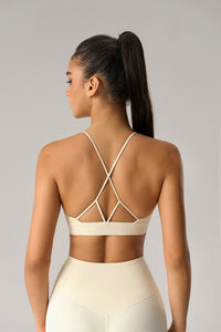 Women V-Neck Wire-Free Sculpting High-Support Yoga Sports Bra