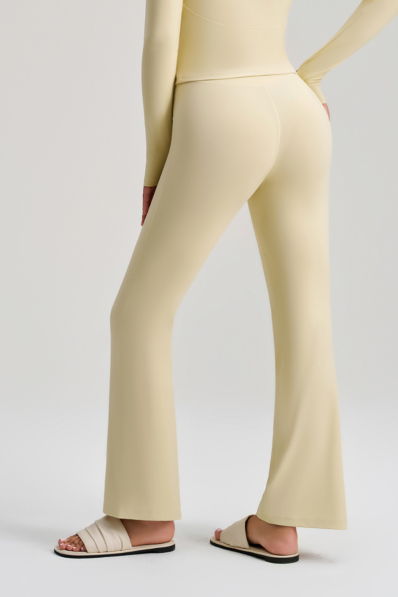 High-waist, seamless fitness pants