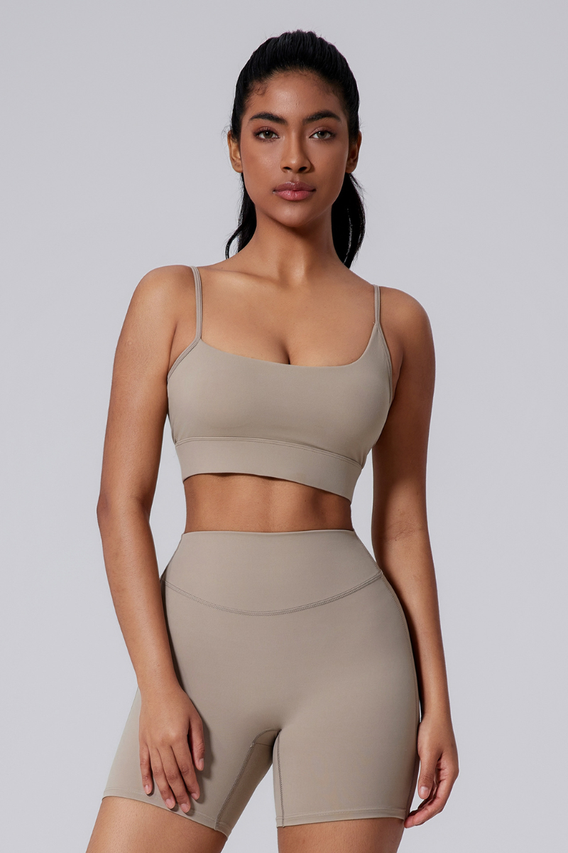 Women's Summer Thin Strap Bra And Shorts Two-Piece Sets