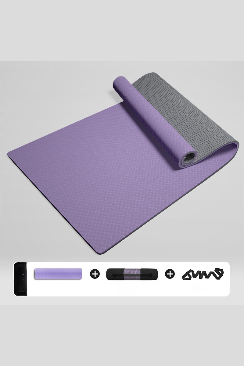 Unisex TPE Non Slip Shock Proof Yoga Mat - 3pcs Multicolor
