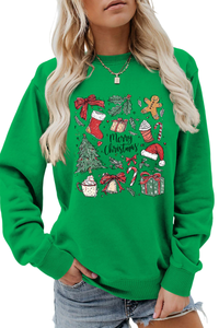 Women's Fall Merry Christmas Graphic Pullover