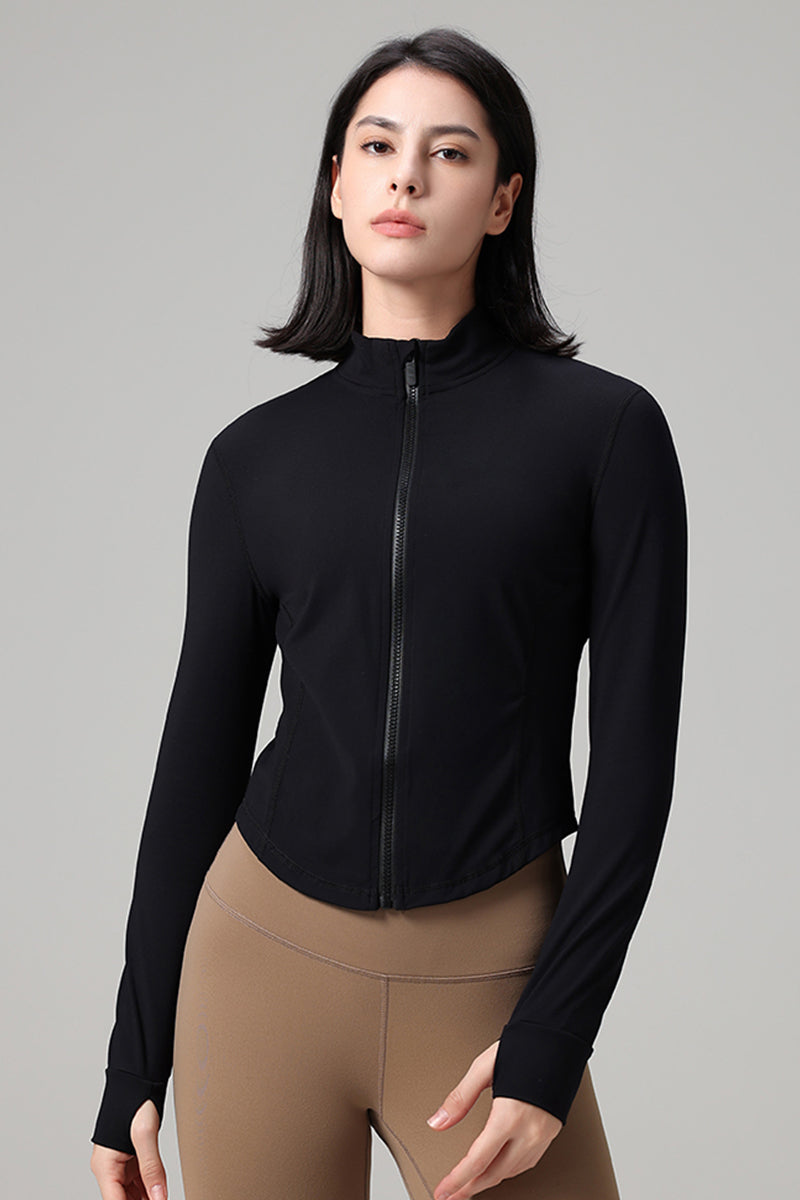 Women'S Slim Fit Sports Zipper Jacket