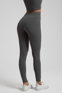 Solid High-Waisted Sports Leggings