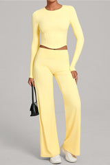 Women Naked Feel Flared Yoga Set