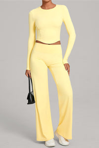 Women Naked Feel Flared Yoga Set