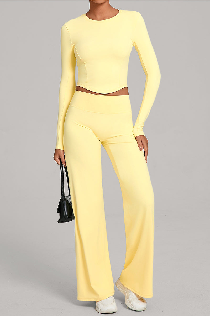 Women Naked Feel Flared Yoga Set