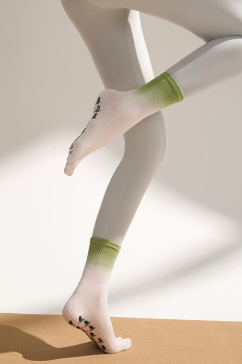 Women's Tie-Dye Crew Yoga Grip Five-Toe Socks