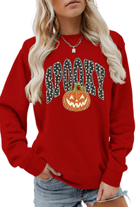 Women's Fall Pumpkin Polka Dot Halloween Multi‑Color Pullover