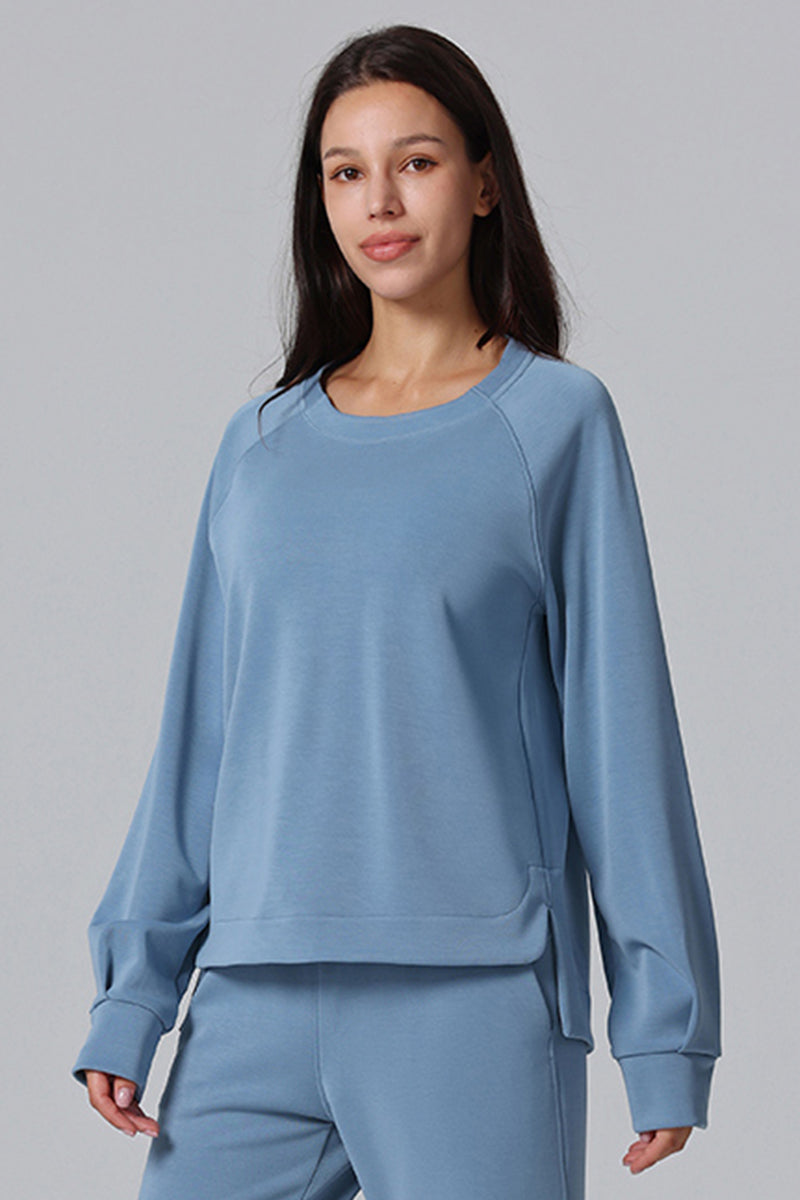 Loose Athletic Long Sleeve Pullover Sweatshirt