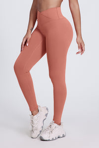 Women'S Bright Crossover High-Waisted Hip Lift Dance Stretch Cropped Pants