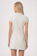 Women Mid-Length Waist Thin Ice Breathable Tennis Sports Yoga Short-Sleeved Dresses