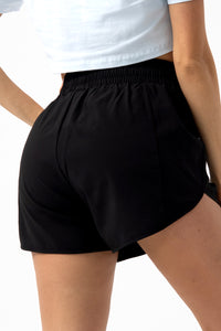 Women Eco Polyester Elastic Waist Loose Breathable Quick Dry Casual Sun Protection Running Sports Fitness Shorts
