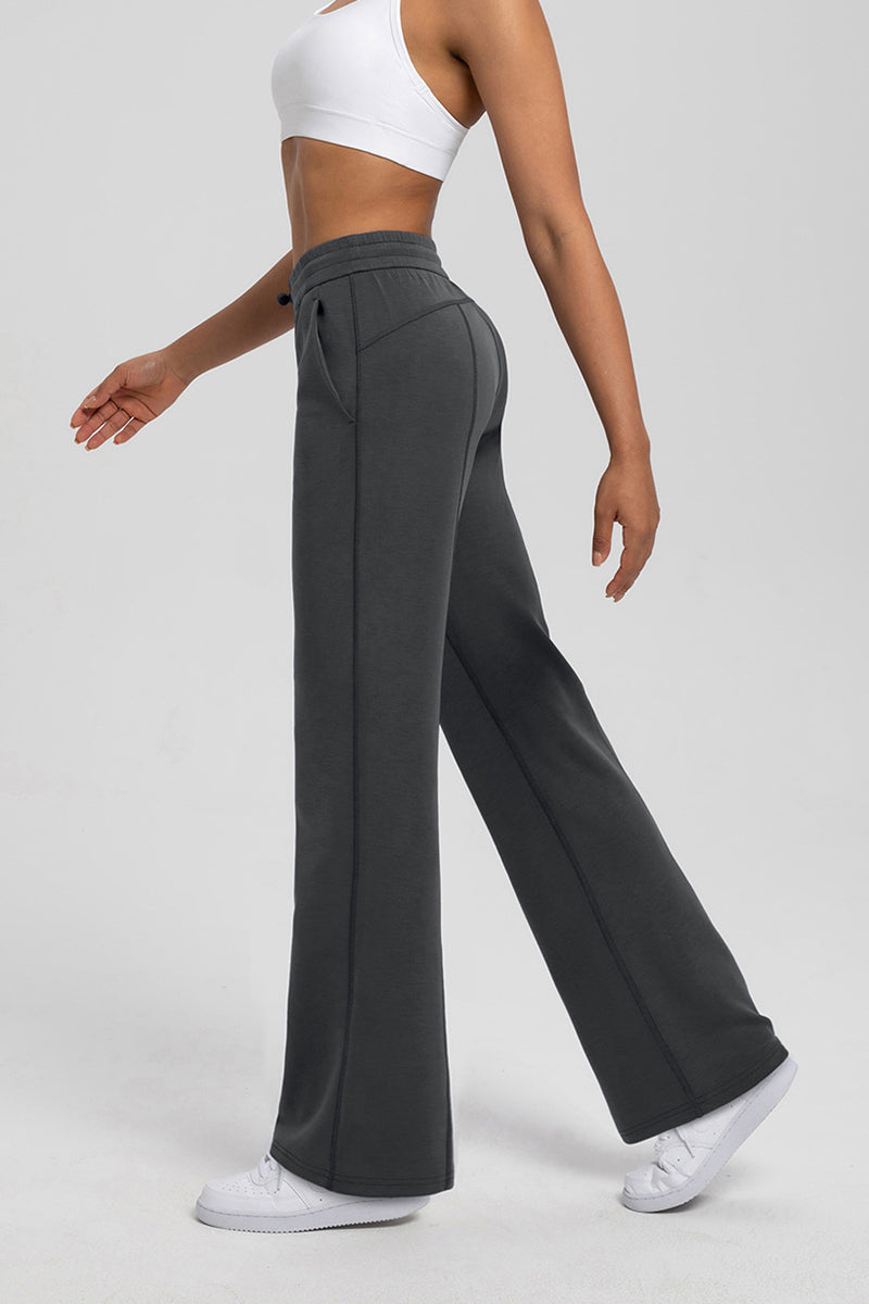 Women Modal Air Layer Loose Fit Yoga Straight Leg Pants