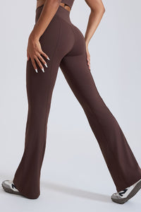 Women Hi-Waist Flared Yoga Leggings