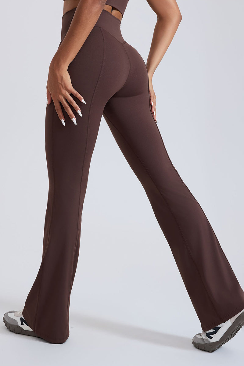 Women Hi-Waist Flared Yoga Leggings