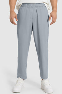 Men Summer Loose Lightweight Quick-Dry Breathable Straight Leg Cropped Casual Workout Sport Pants
