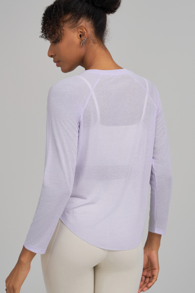 Mesh fitness sport long-sleeved garment