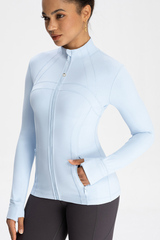 Slim-fit, stand-up collar sports jacket